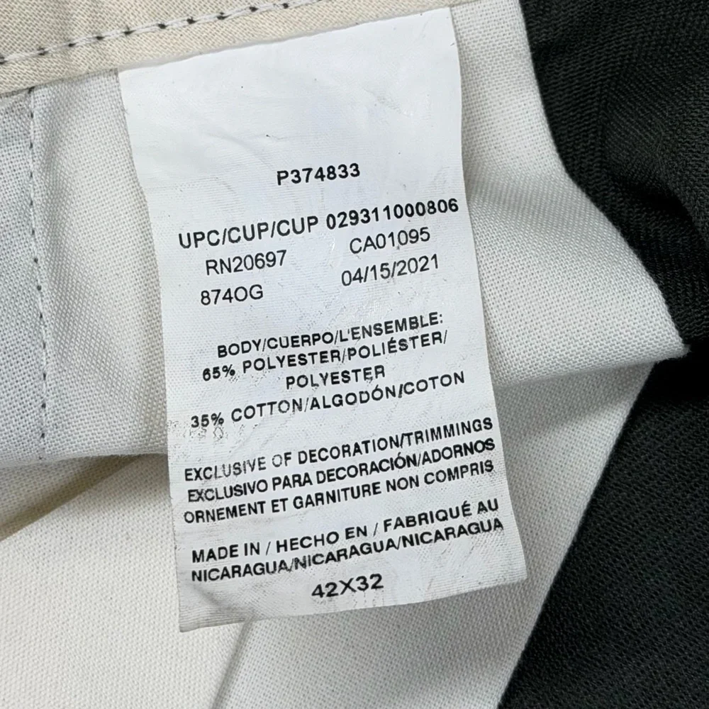 Dickies 874 Olive Green Original Fit Work Pants - Size 42x32